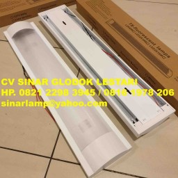 Kap Lampu RM Polos TL LED 2x8 watt